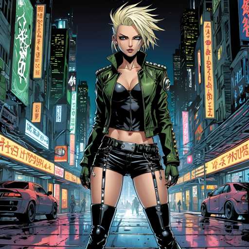 Cyberpunk heroine