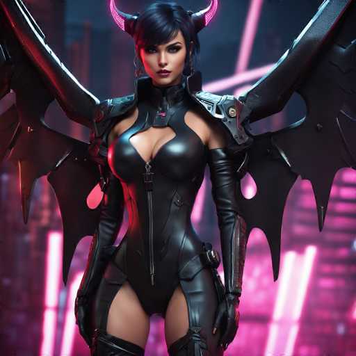 A woman with black hair and a nose piercing is standing against a pink neon background. She is wearing a black leather outfit that includes a corset and gloves. The image also contains the text "What, Who, Where, When, How".