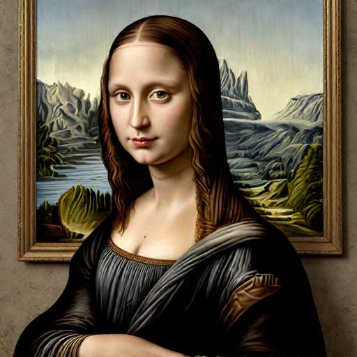 A portrait of the Mona Lisa, reimagined in a style inspired by the artwork "The Scream" by Edvard Munch. The portrait should maintain the iconic features of the Mona Lisa, such as her enigmatic smile and the soft lighting, but incorporate the swirling, distorted lines and vibrant colors characteristic of "The Scream." The background should be a muted, textured gray, reminiscent of the painting's backdrop.