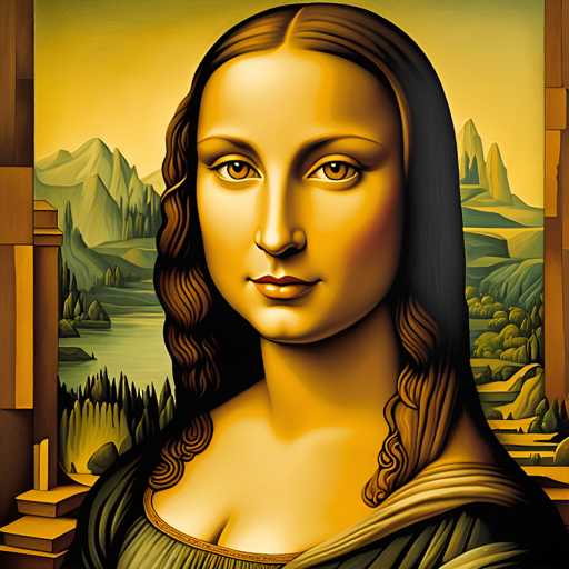 The image depicts a woman with long brown hair and a green dress against a backdrop of mountains and trees. The painting is executed in an impressionist style, characterized by loose brushstrokes that capture the essence of light and color rather than minute details.