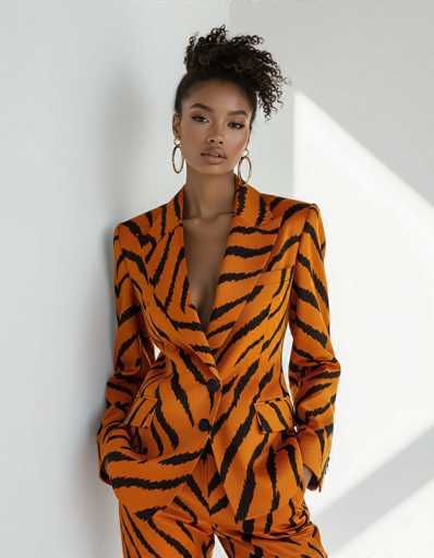 Woman animal print fashion