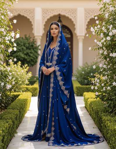 Woman wearing an Abaya.
