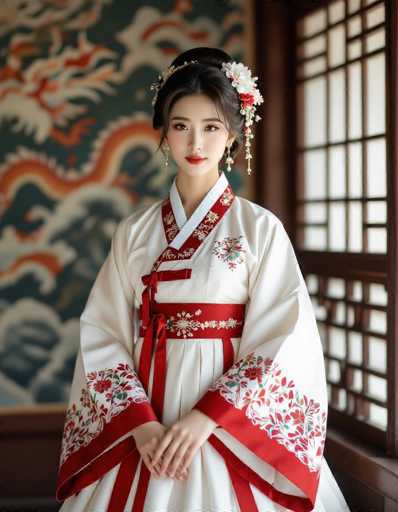 Woman wearing a hanbok